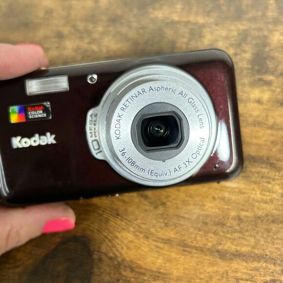 Kodak EasyShare V1003 10.0MP Compact Digital Camera Burgundy RARE Color WORKS - Picture 7 of 16